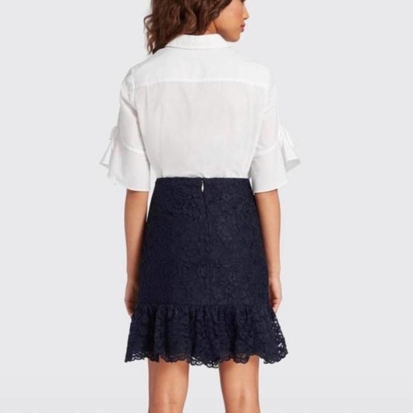 Draper James Tulip Lace Skirt Navy NWT Size 8 - Picture 12 of 12